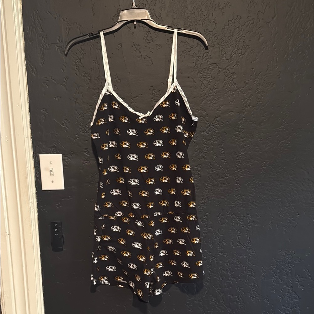 Women's Black and Gold Intimate Romper
